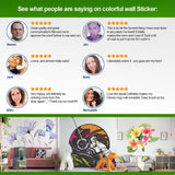 Product presentation view of Floral Wall Vinyl Sticker Mural.