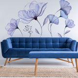 Alternate product presentation of Floral Wall Vinyl Sticker Mural.