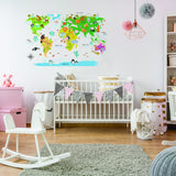 Additional product view of Kids World Map Wall Decal.