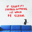 Additional product presentation of Artist Illegal Rat Vinyl Wall Sticker.