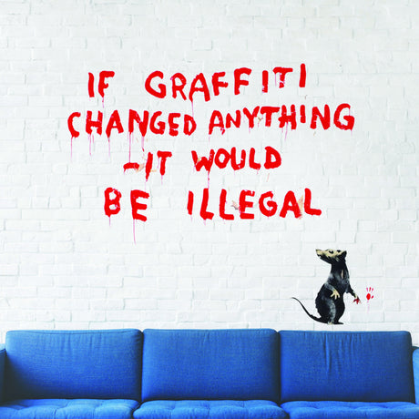 Additional product presentation of Artist Illegal Rat Vinyl Wall Sticker.