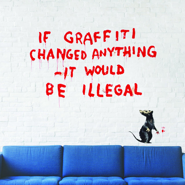 Additional product presentation of Artist Illegal Rat Vinyl Wall Sticker.
