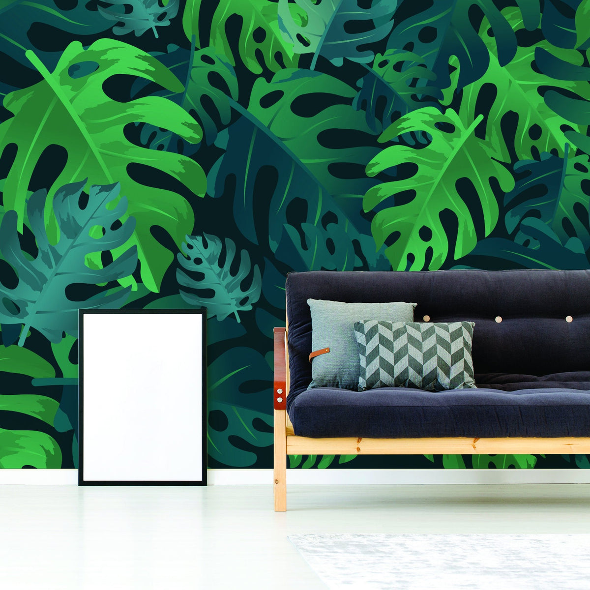 Alternate product presentation of Leaves Wallpaper Tapestry Decor.