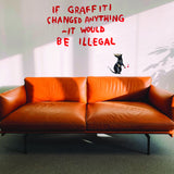 Product presentation view of Artist Illegal Rat Vinyl Wall Sticker.