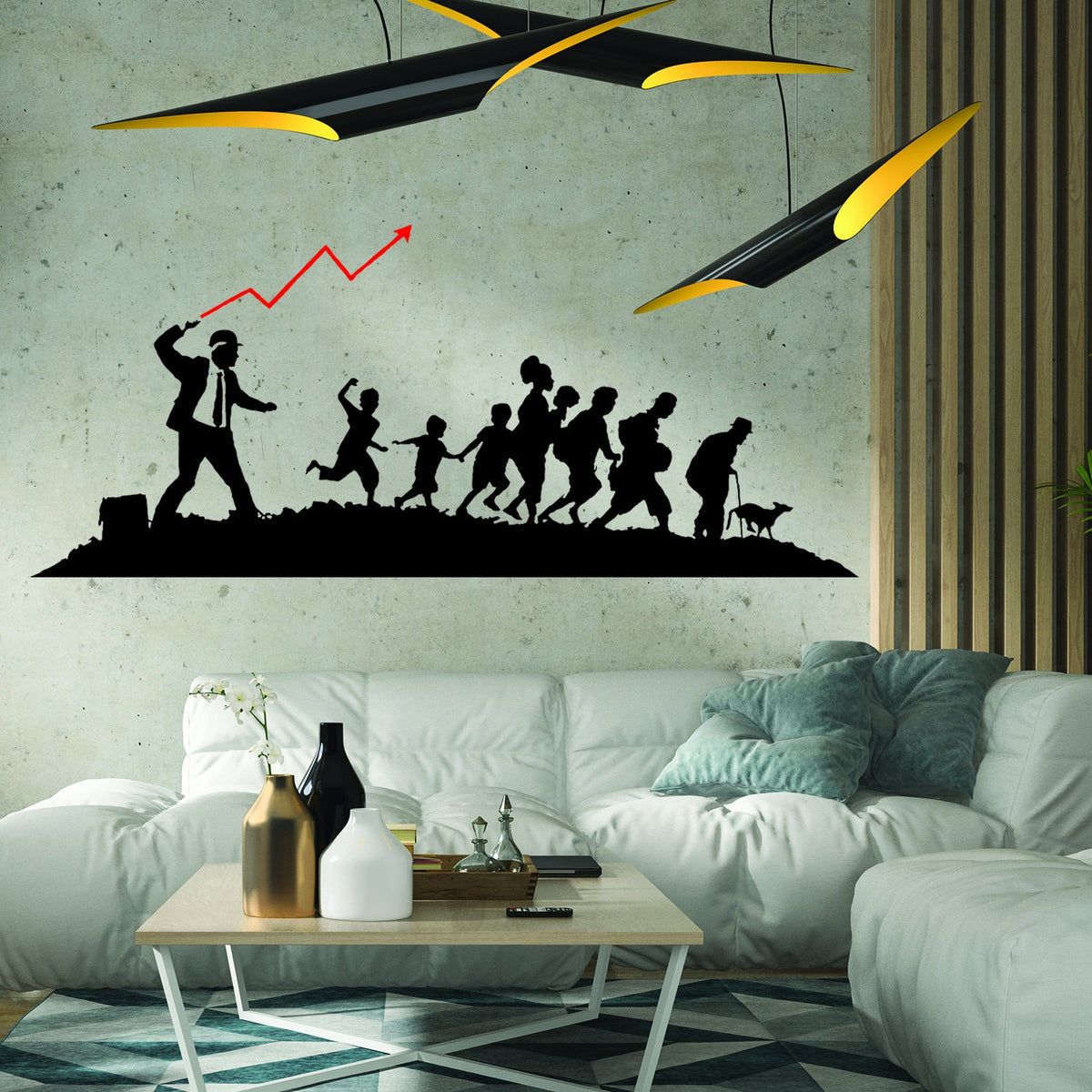 Alternate product presentation of Artist Businessman Vinyl Wall Sticker.