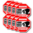 Product view of 10x Video Camera Surveillance Warning Sign Pack.