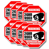Product view of 10x Video Camera Surveillance Warning Sign Pack.