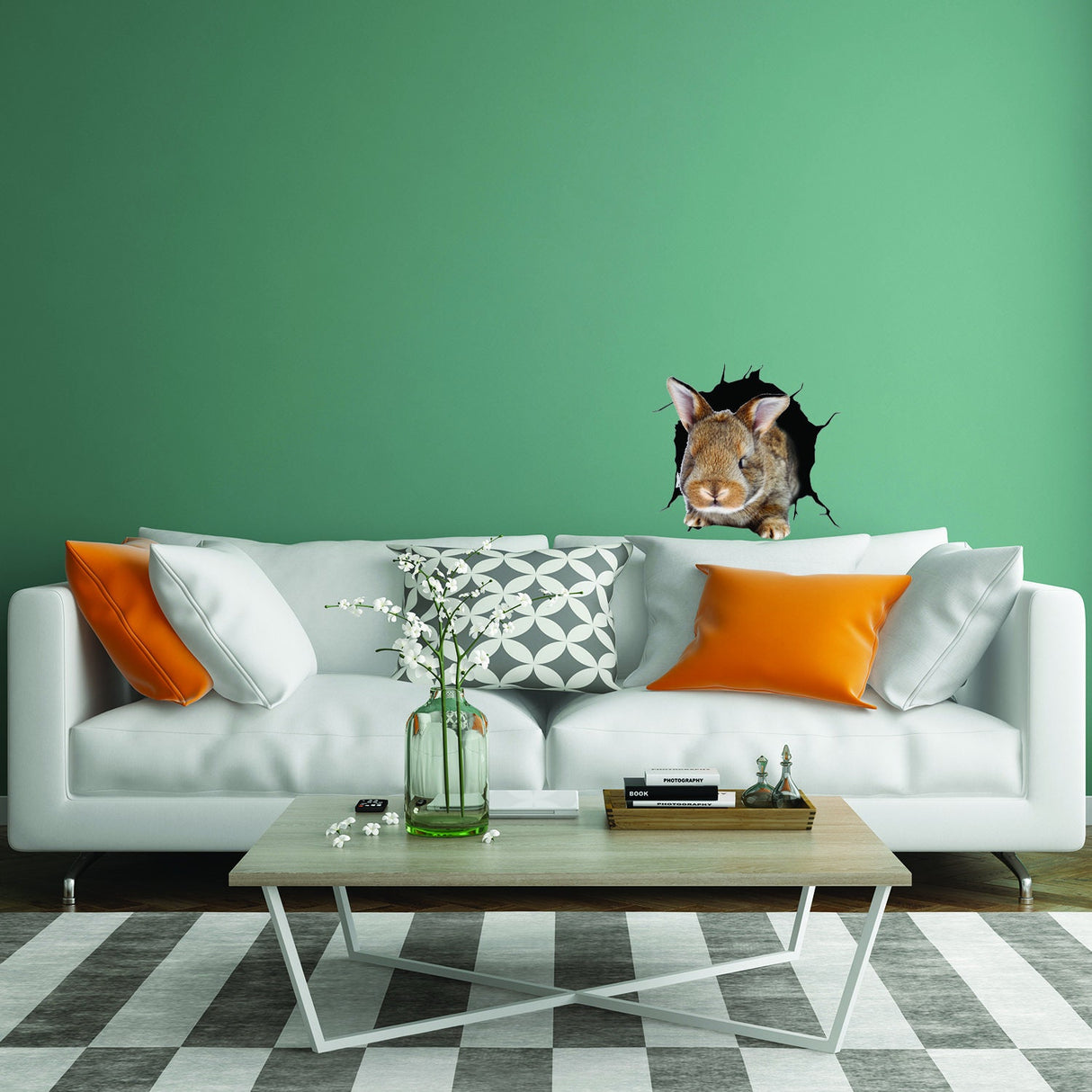 Alternate gallery view of 3d Rabbit Wall Decal.