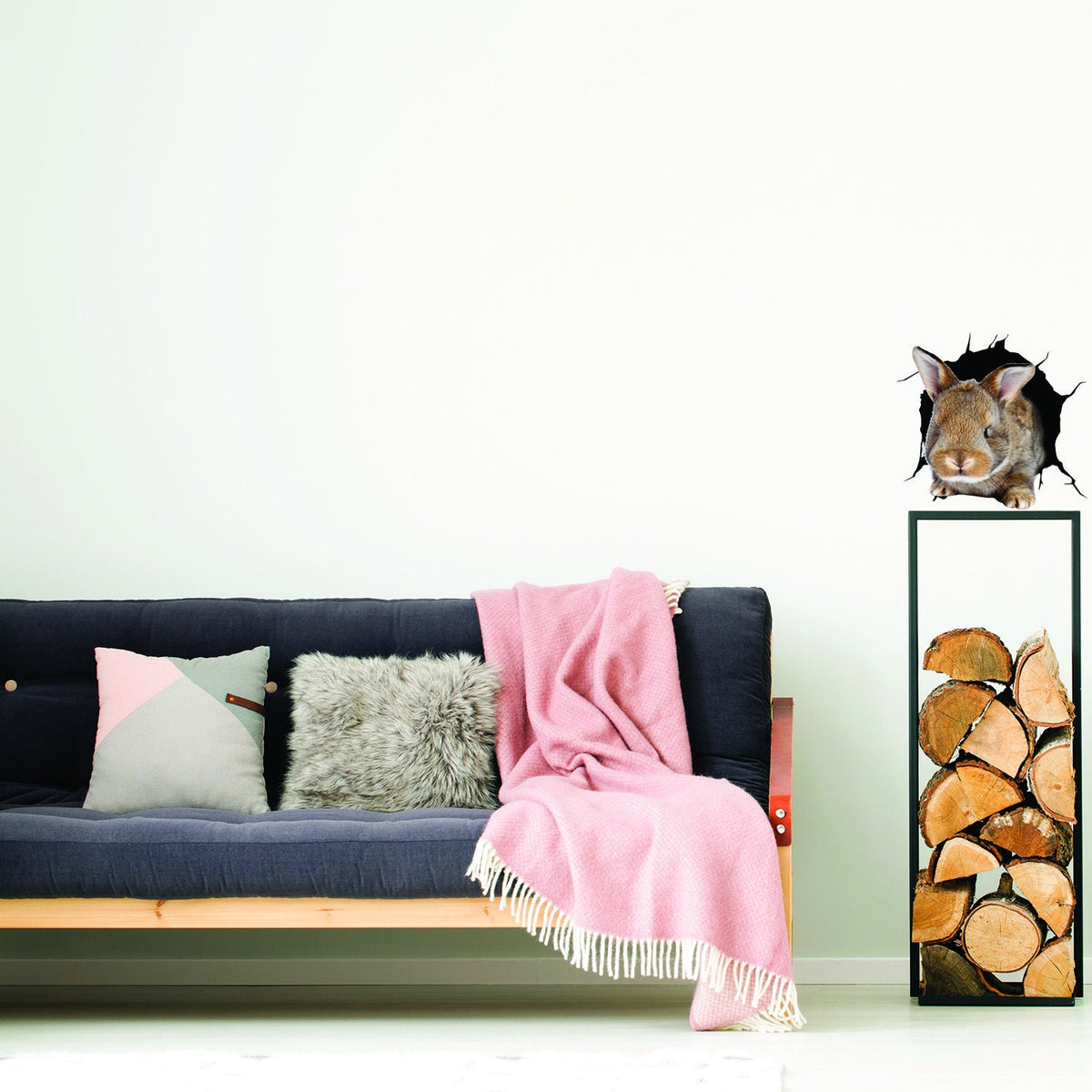 Additional product view of 3d Rabbit Wall Decal.