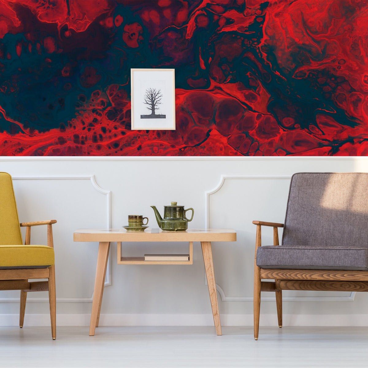 Alternate product presentation of Marble Vinyl Wallpaper Sticker.