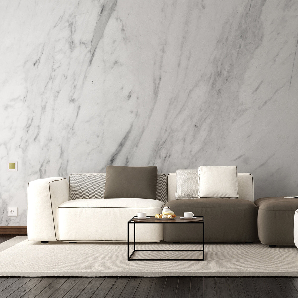 Additional product view of Marble Vinyl Wallpaper Sticker.