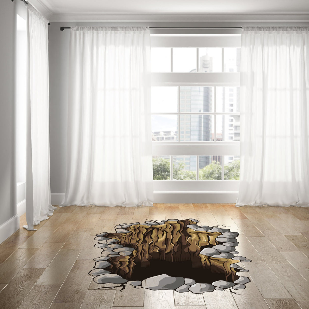 Additional product detail of 3d Floor Porthole Sticker.