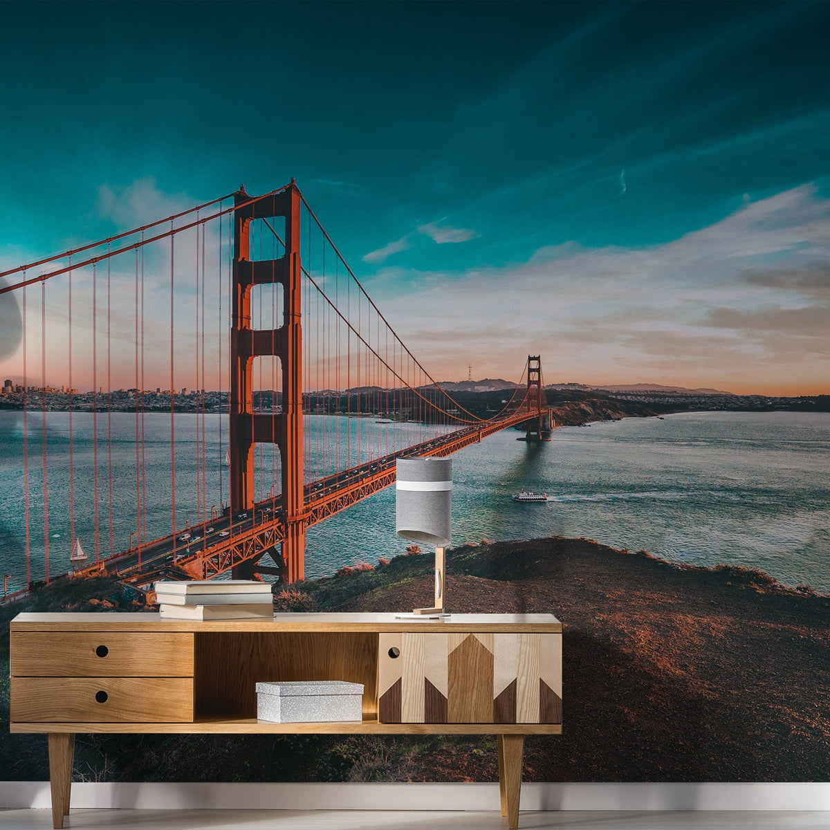 Additional product view of California Golden Gate Bridge Wallpaper Sticker.