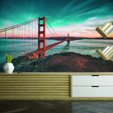 Alternate product presentation of California Golden Gate Bridge Wallpaper Sticker.