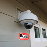 Product presentation view of 10x Video Camera Surveillance Warning Sign Pack.