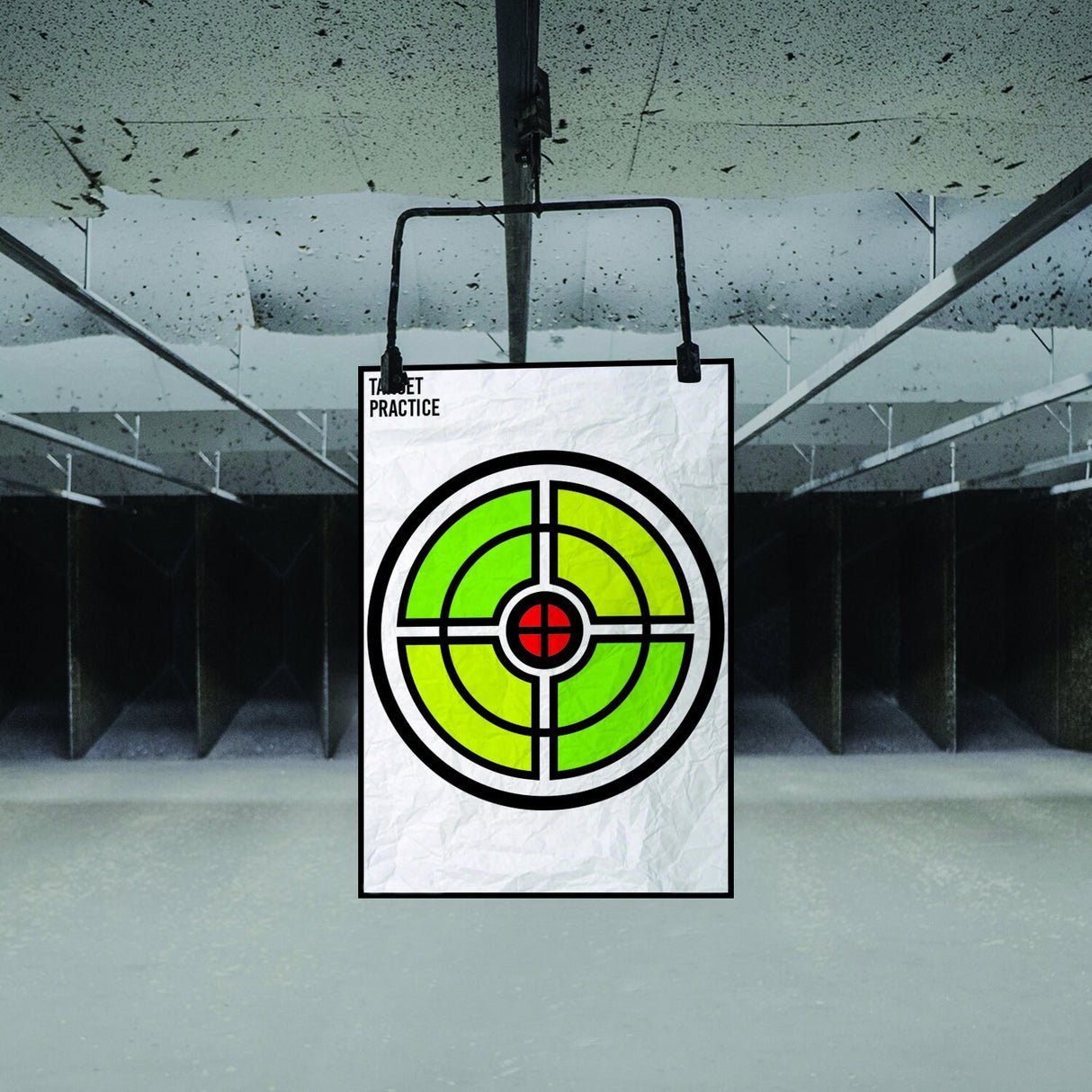 Additional presentation of the 16 × 24 inch concentric ring target poster.