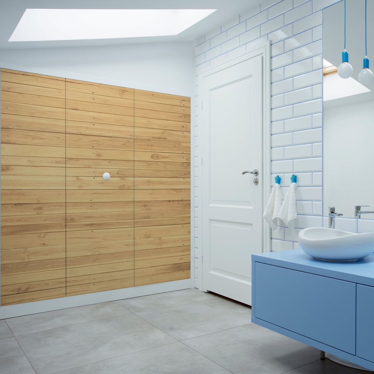 Alternate gallery view of Shiplap Peel And Stick Wallpaper Sticker.