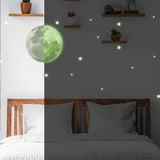 Product presentation view of Glow In The Dark Full Moon And Star Wall Sticker.