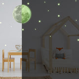 Product presentation view of Glow In The Dark Full Moon And Star Wall Sticker.