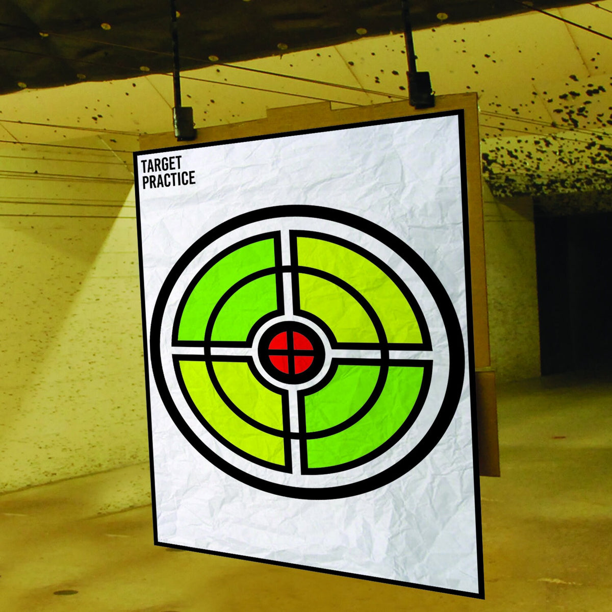 Concentric ring target sheet displayed as a complete product view.
