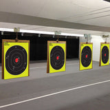 Circular scoring practice target poster displayed as a 16 × 24 inch sheet.