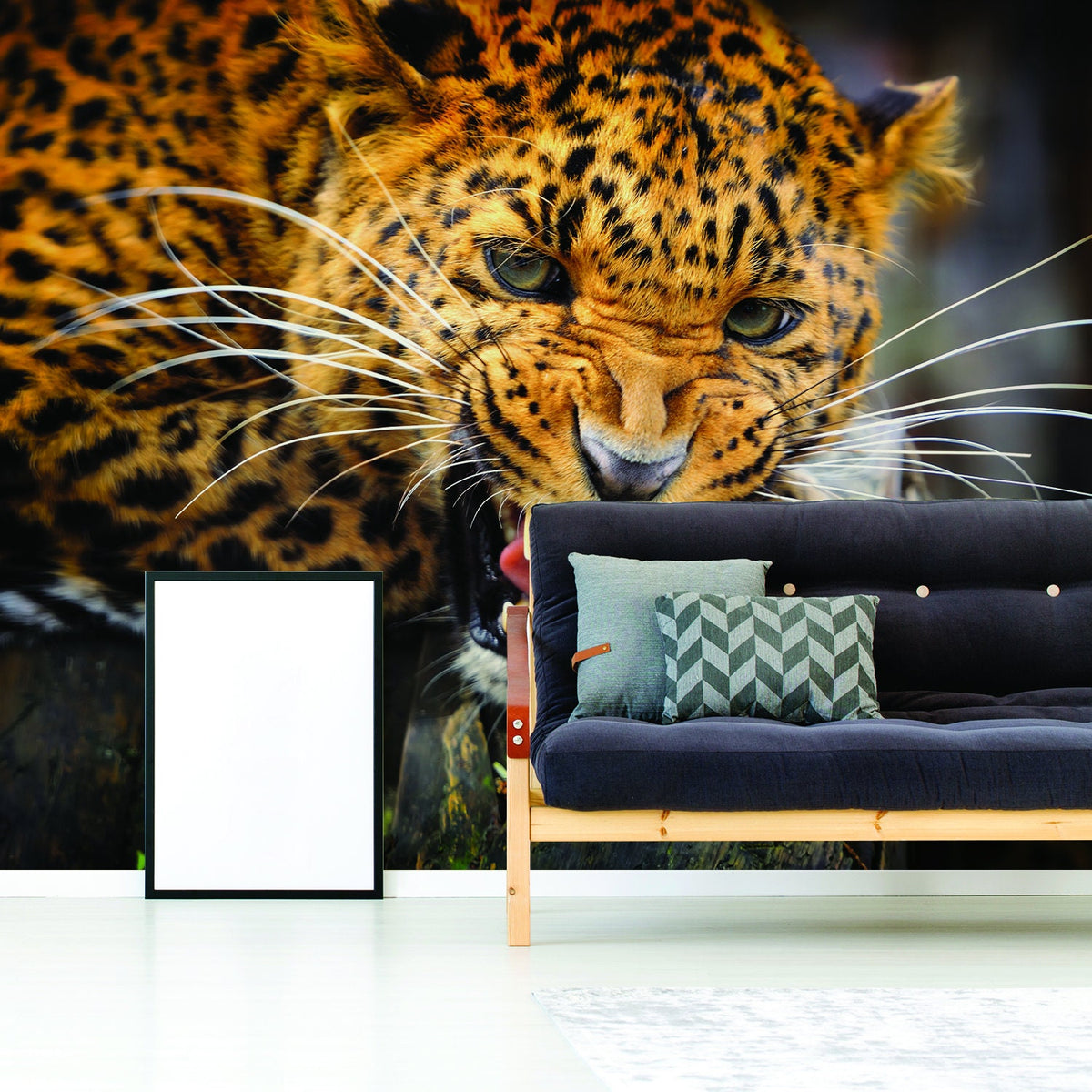 Alternate product presentation of Jaguar Wallpaper Vinyl Decal Decor.