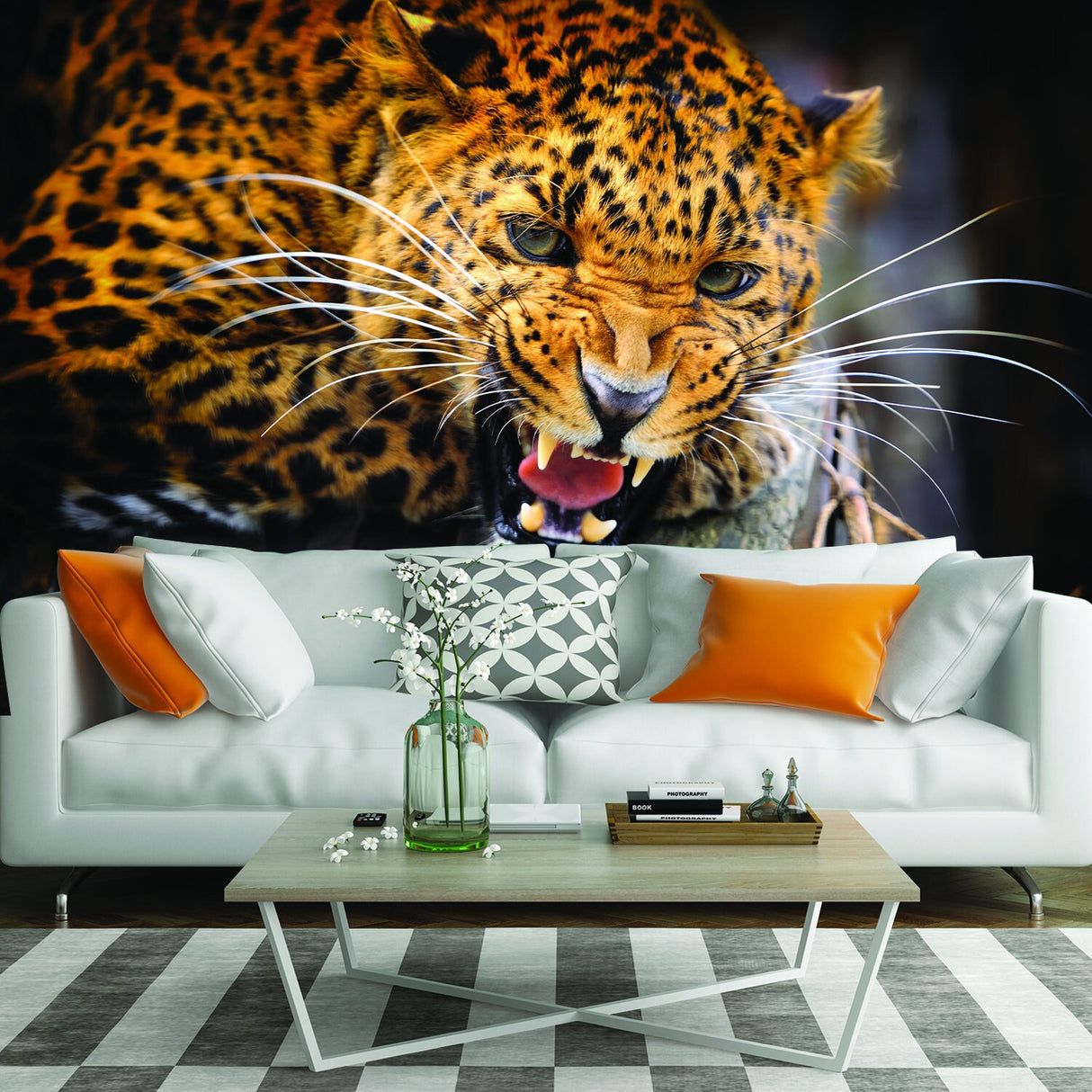 Additional product view of Jaguar Wallpaper Vinyl Decal Decor.