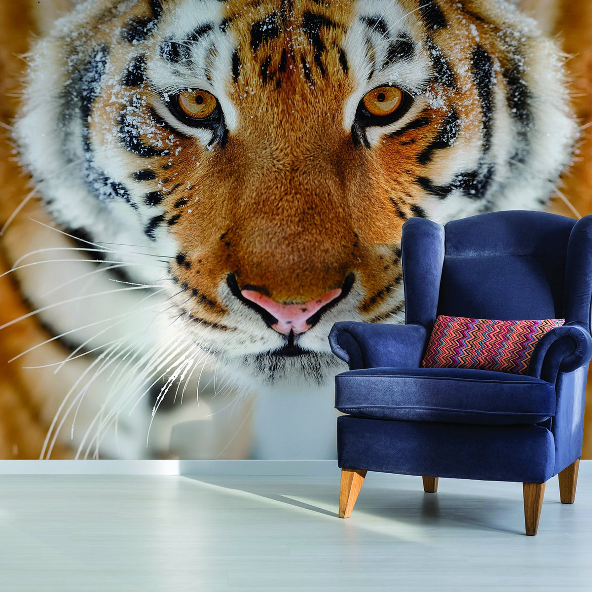 Product presentation view of Tiger Wallpaper Stick And Peel Decal.