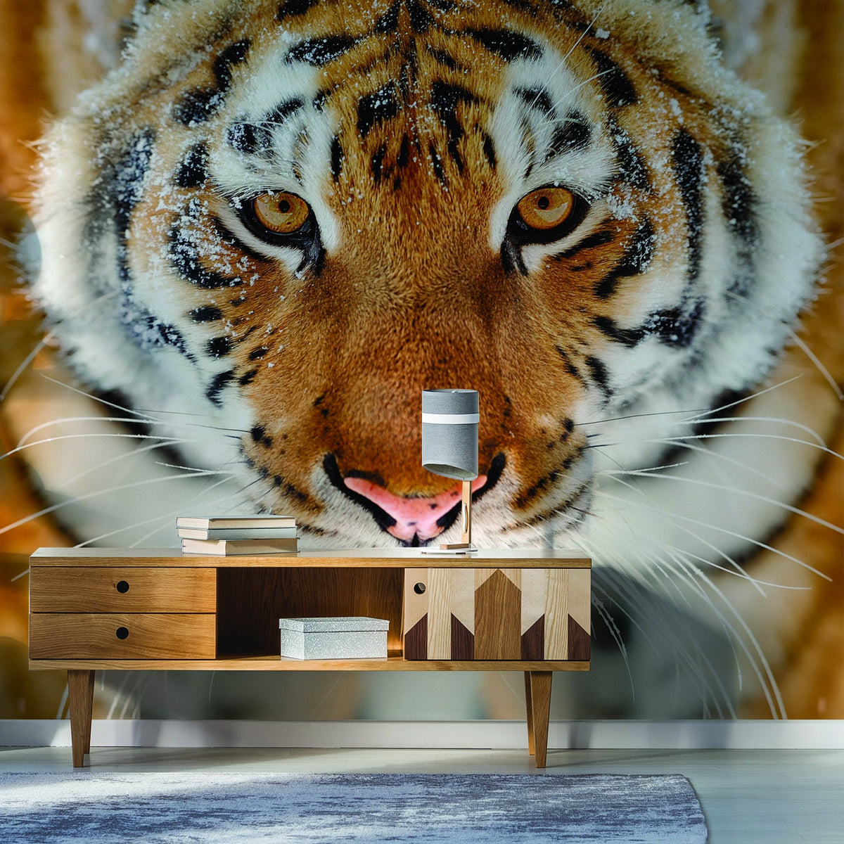 Alternate product presentation of Tiger Wallpaper Stick And Peel Decal.