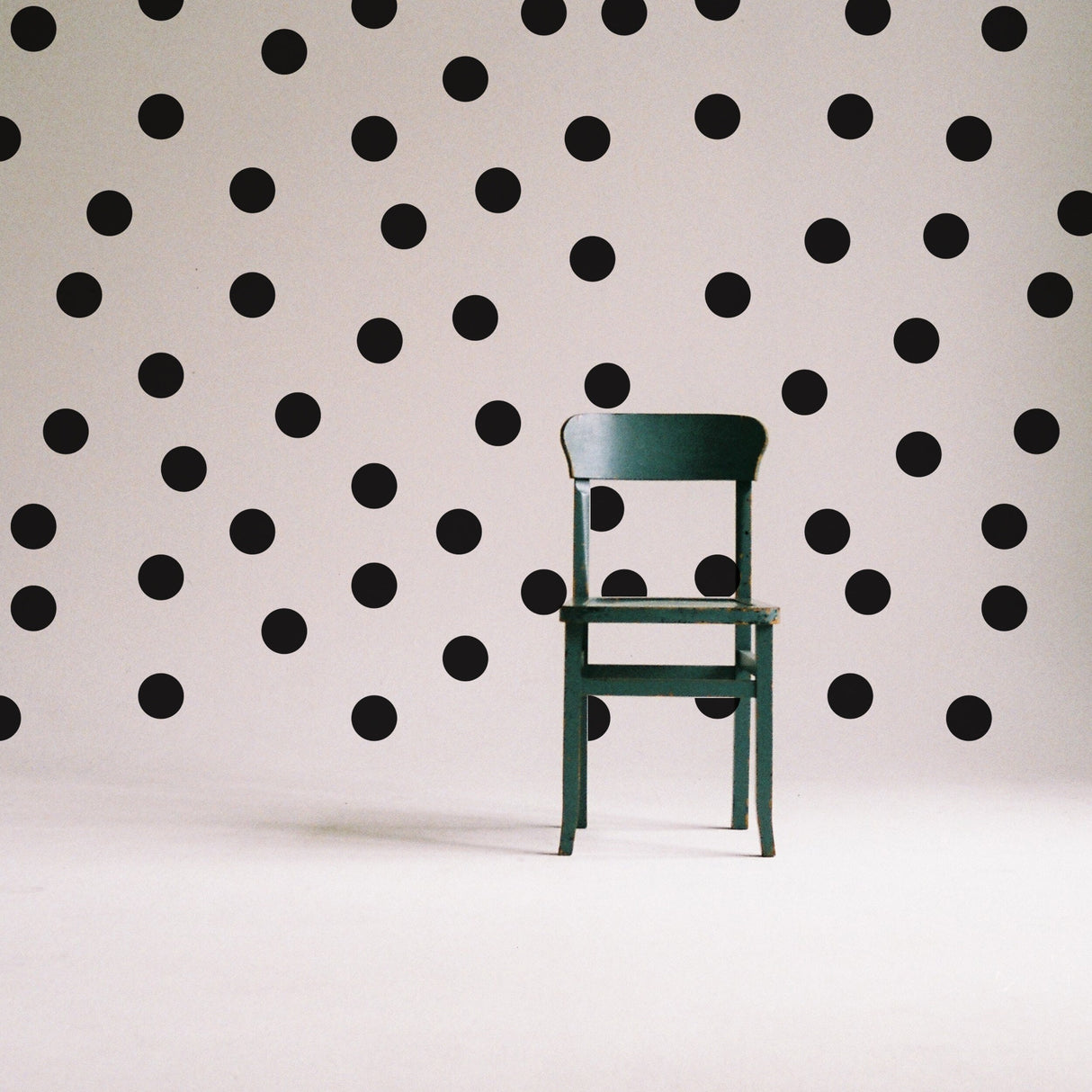 Circle Wall Stickers - Black 2 Inches Round Dot Labels.