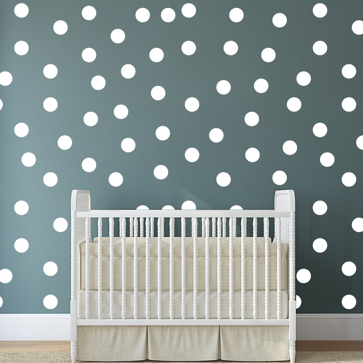 Product detail view of 215x White Round Circle Dot Stickers.