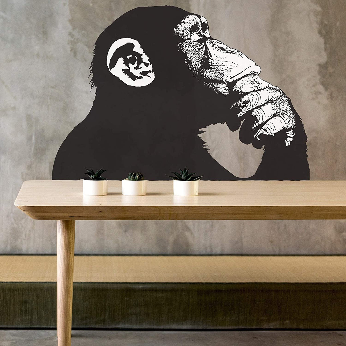 Additional product view of Artist Monkey With Headphones Wall Sticker.