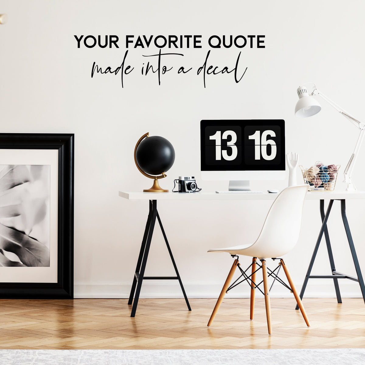 Product presentation view of Custom Text Quote Decal.