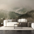 Foggy Forest Wallpaper Decal - Landscape Tree Wall Paper Mural Self Peel And Stick Sticker