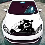 Product presentation view of Artist Monkey With Headphones Wall Sticker.