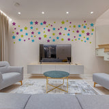 Product presentation view of 60x Stars Decor Wall Decals For Nursery.
