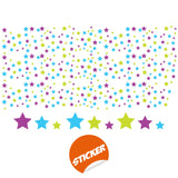60x Stars Decor Wall Decals For Nursery - Removable Star Vinyl Room Stickers.