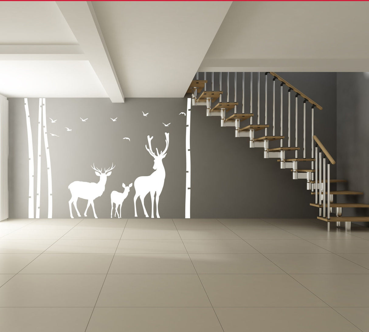 Alternate gallery view of Deer & Moose Wildlife Wall Decal.