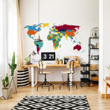 Alternate product view of World Map Wall Decal.