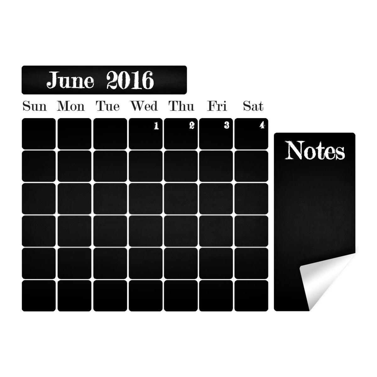 Alternate product view of Chalkboard Wall Planner Blackboard Kitchen Sticker.
