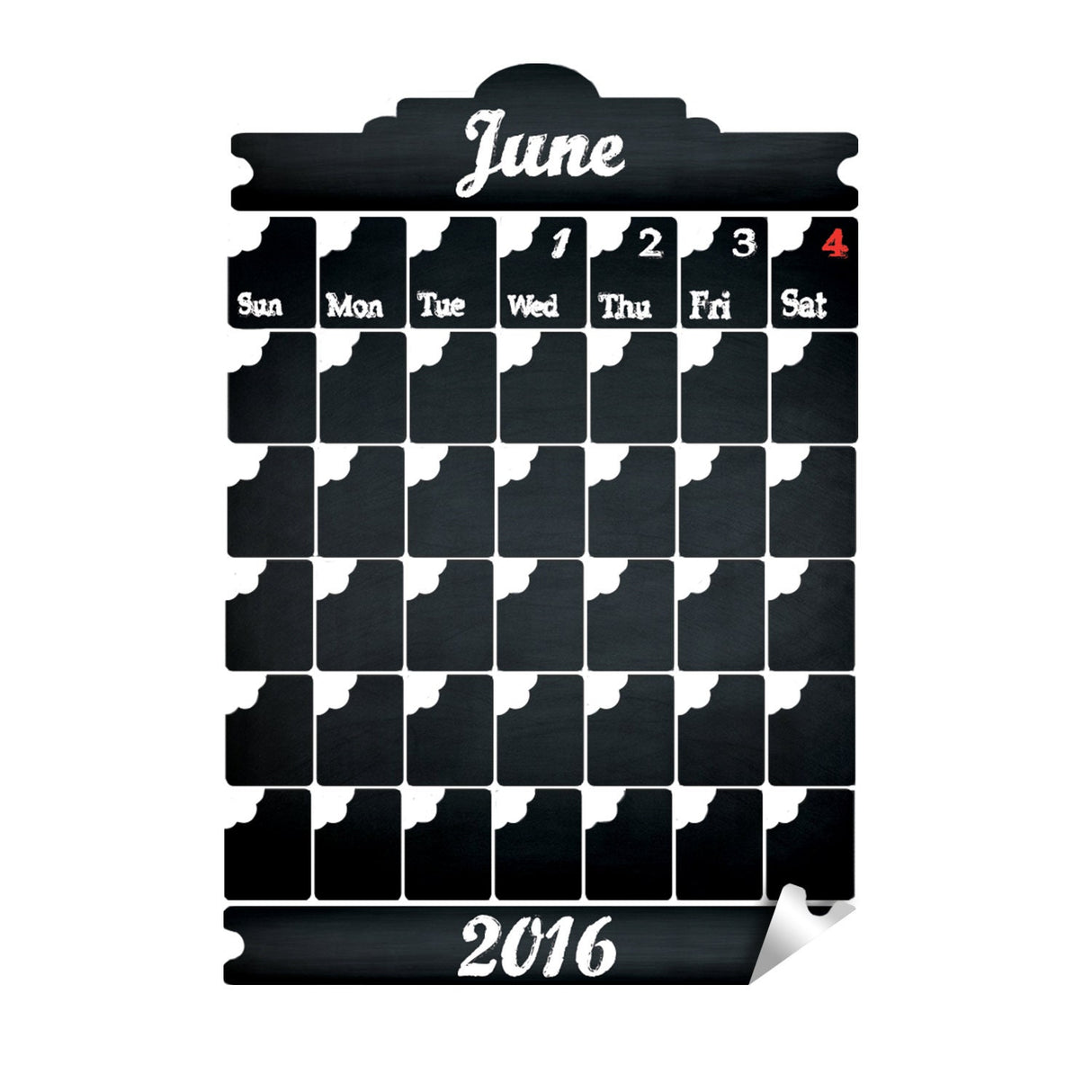 Alternate product view of Chalkboard Wall Planner Blackboard Kitchen Sticker.