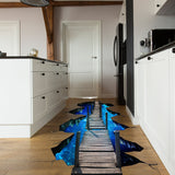 Product detail view of 3D Floor Space Portal Hole Decal.