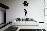 Additional product detail of Artist Girl With Balloons Wall Decal.
