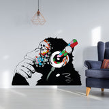 Additional product detail of Artist Monkey With Headphones Wall Sticker.