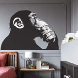 Alternate gallery view of Artist Monkey With Headphones Wall Sticker.