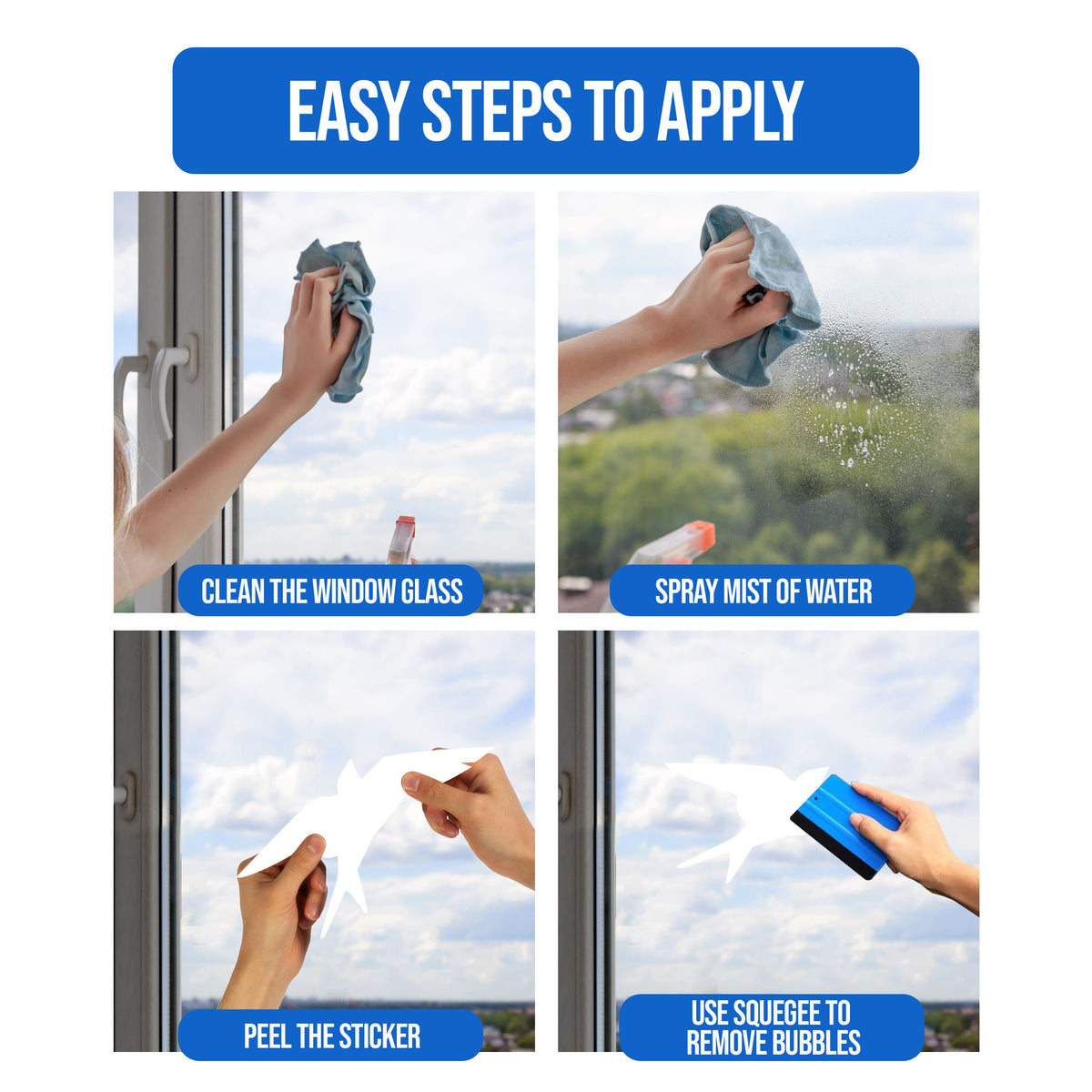 Product gallery view of Bird Decals For Windows Anti Collision.