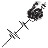 Music Wall Decal Decor - Vinyl Dj Headphone Sticker For Teen Boy.