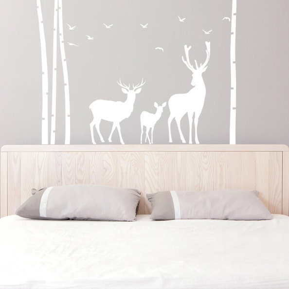 Additional product view of Deer & Moose Wildlife Wall Decal.