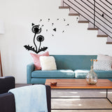Dandelion Wall Decor Decal - Large Flower Vinyl Art Sticker For Bedroom Living Room Bathroom