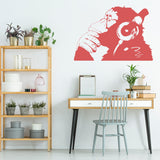 Additional product detail of Artist Monkey With Headphones Wall Sticker.